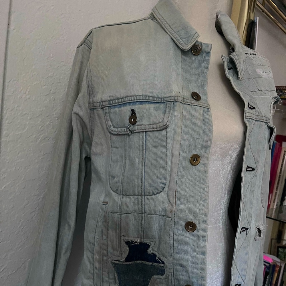 Designer Rag & Bone Oversized Denim Jacket - Picture 3 of 7
